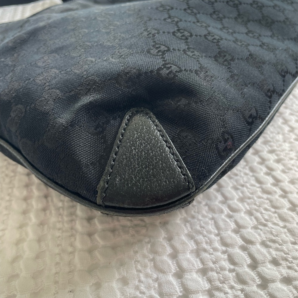 Gucci Creole hobo bag in black canvas with gold hardware - Picture 16 of 16